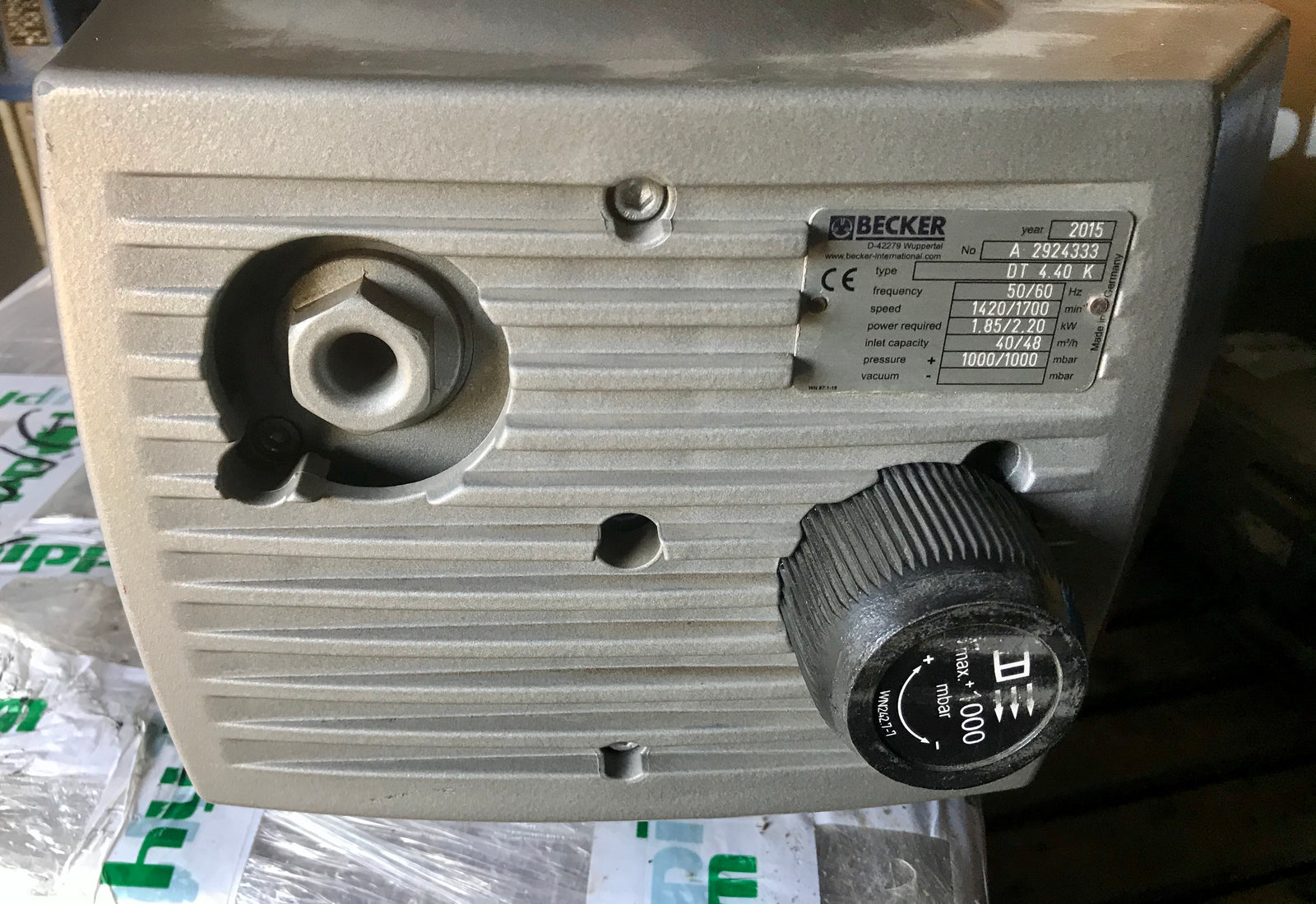 Becker DT4.40K 3~ Rotary Vane Compressor Vacuum Pump 2.2kW #2459 USED