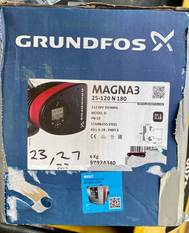 Grundfos Magna3 25-120 N 97924340 Stainless Circulator Pump #3323