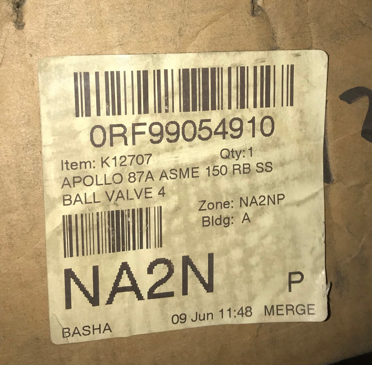 DN100 4” Flanged Apollo 87A ASME Stainless Steel Ball Valve #1426
