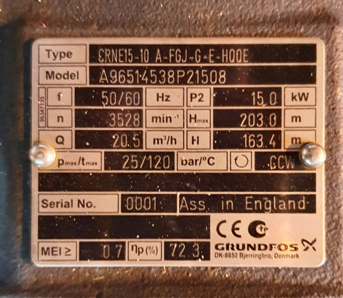 Grundfos CRNE 15-10 96514538 Vertical Multi-stage Pump  #2307