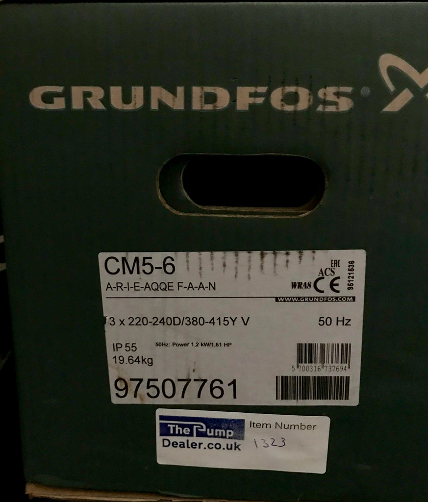 Grundfos CM 5-6-I A R I E AQQE CAAN Horizontal Multi-stage Booster Pump 415V 97507761 #1323
