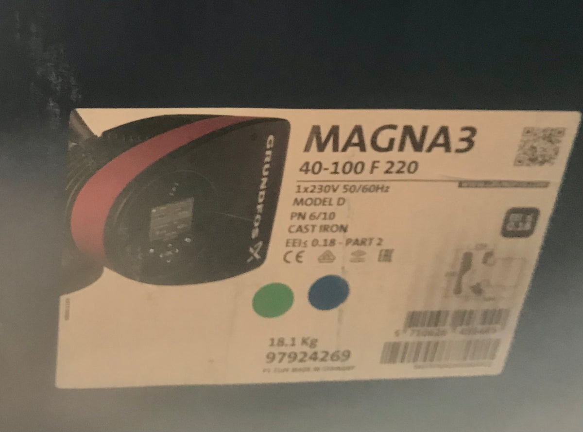 Grundfos Magna3 40-100F 1PH Flanged Pump Heating Circulator 240v 97924269 #2700 VAT