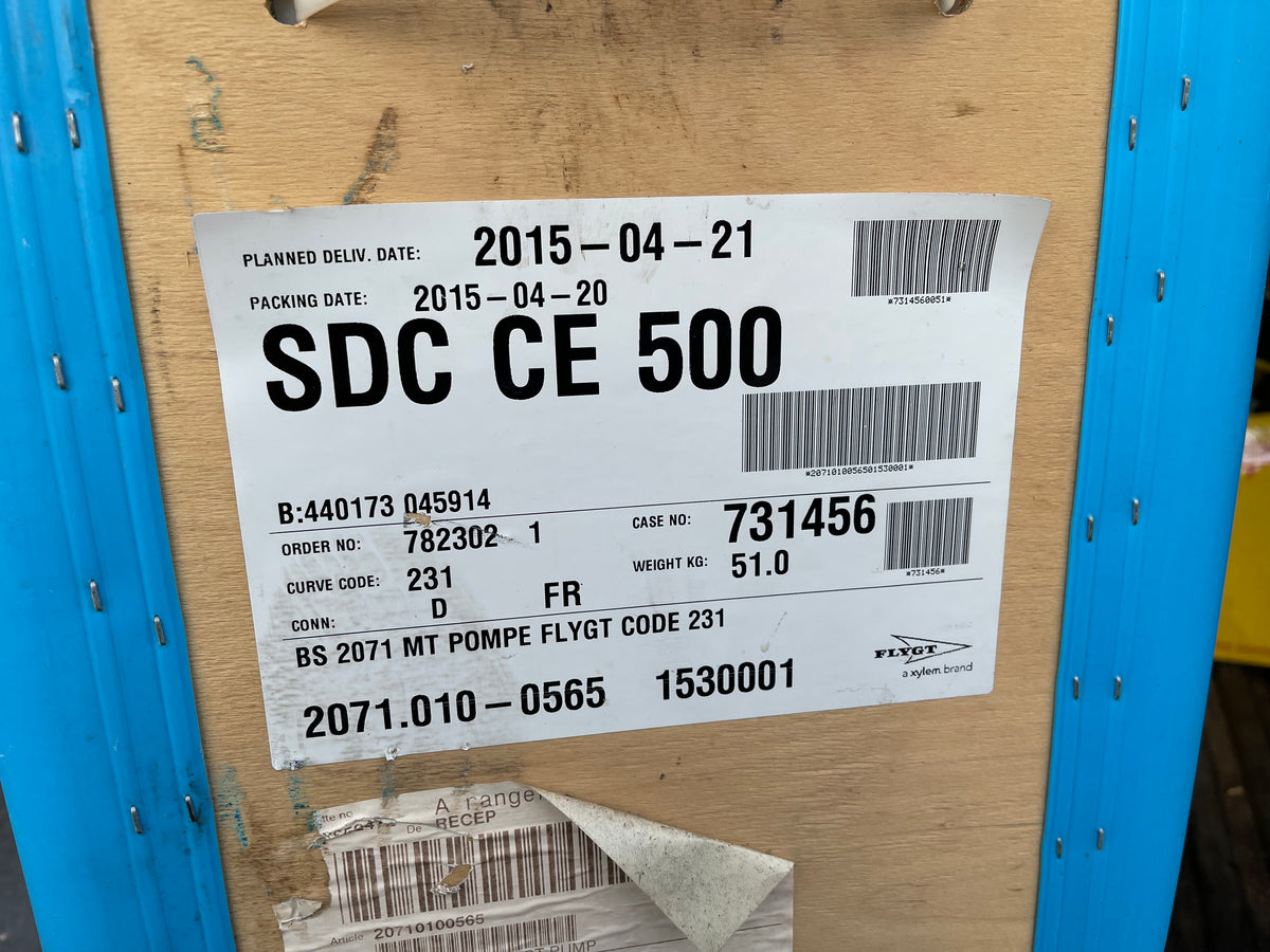 Flygt BIBO BS 2071.010 MT 231 415v Submersible Pump 3kw #2787/3176