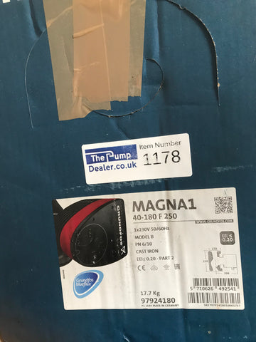 Grundfos Magna1 40-180  97924180 circulator Pump #1178