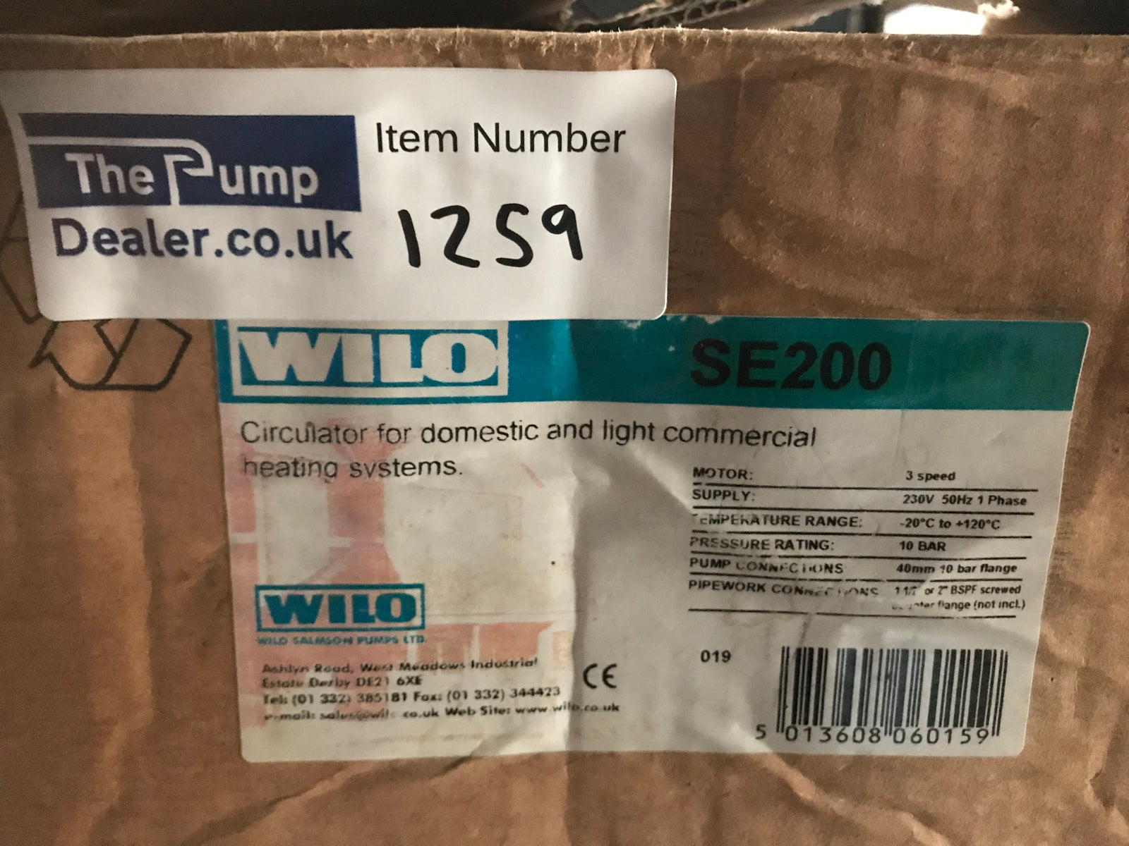 Wilo SE 200 N Heating Circulator Pump 2043811 #1921