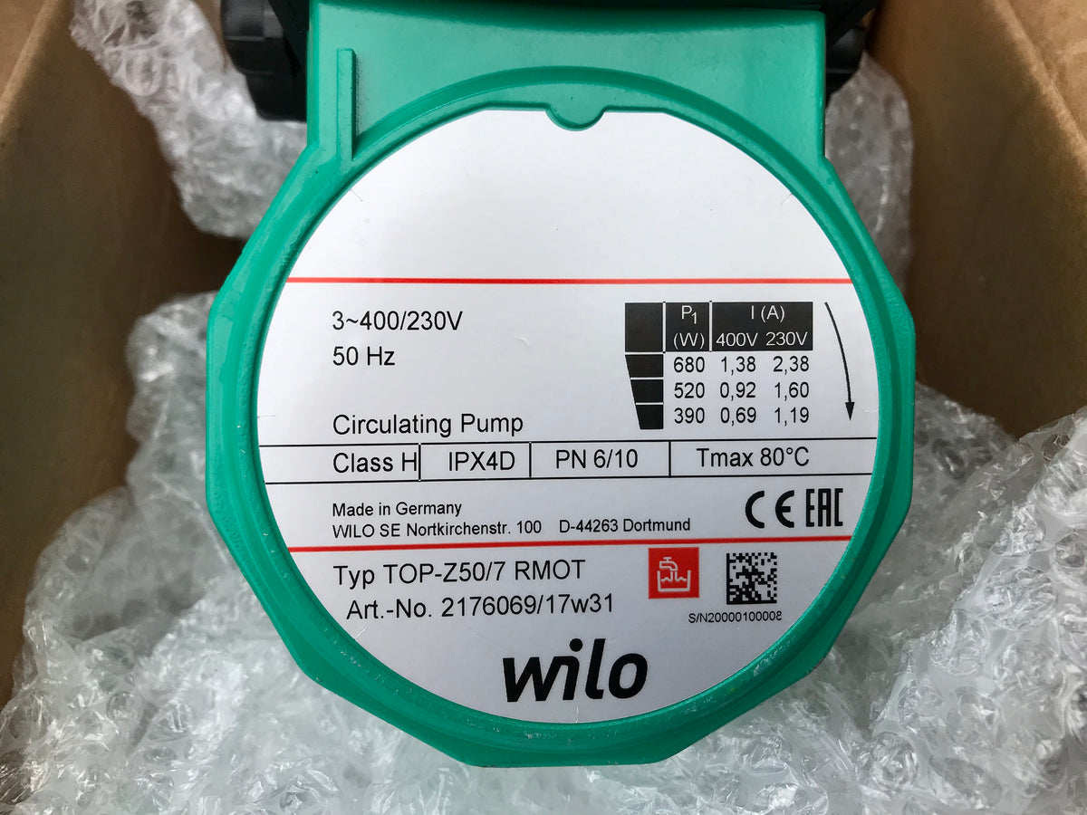 Wilo TOP Z 50/7 Replacement Pump Head RMOT 2176069 415v #2015