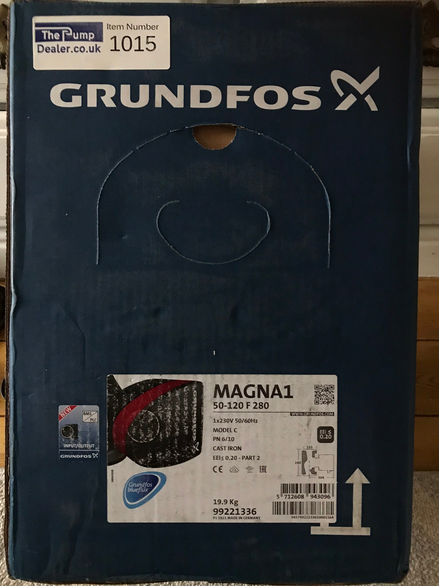 Grundfos MAGNA1 50-120F (280) 97924192 'A' Rated/EuP Ready Variable Speed #334