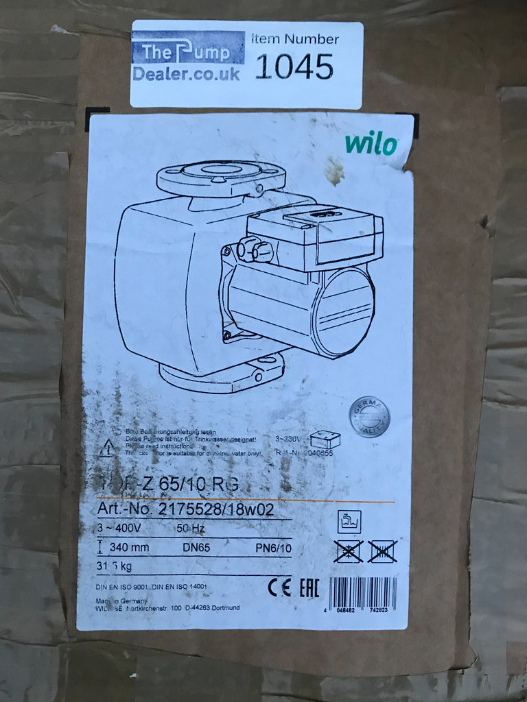 Wilo TOP-Z 65/10 RG 3ph 400v circulator pump DN65 2175528 #1045