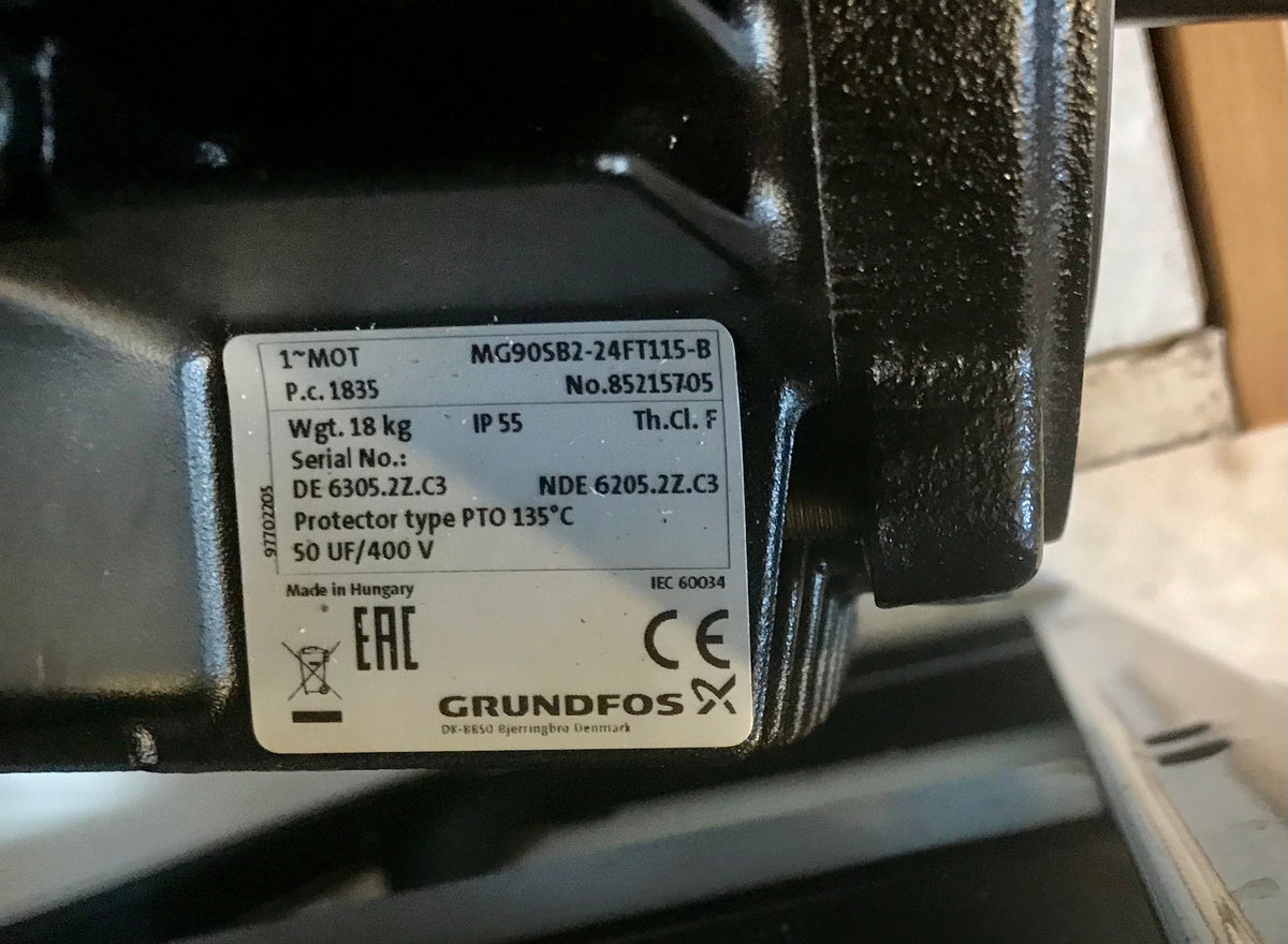 Grundfos 1.1kw MG90SB2-24FT115-B 85215705 Replacement Head motor 240v #2693