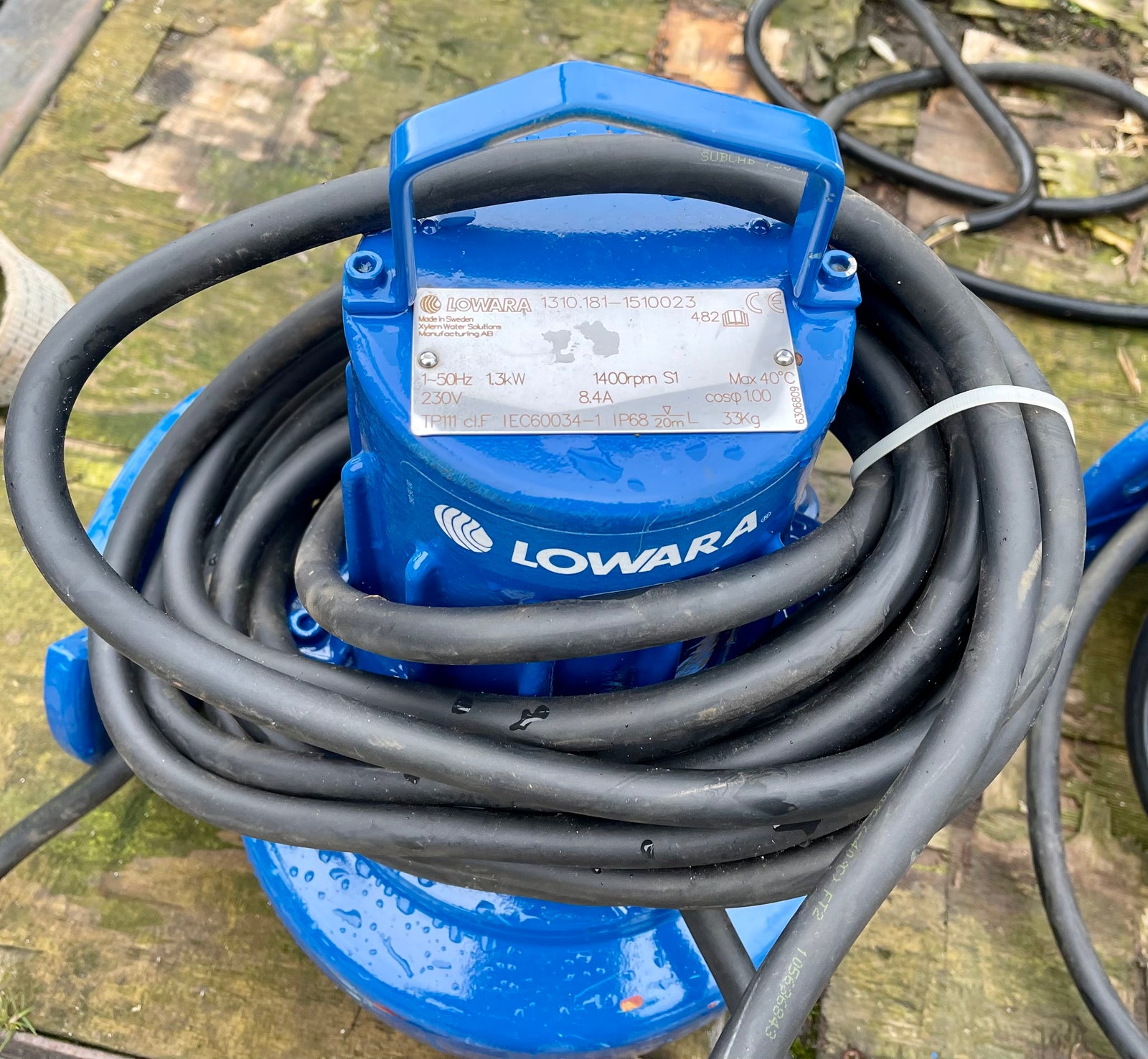 Lowara 1310.181 482 L 1.3kW Sewage Pump (like Flygt) DN65 230v Vortex Low head #2891