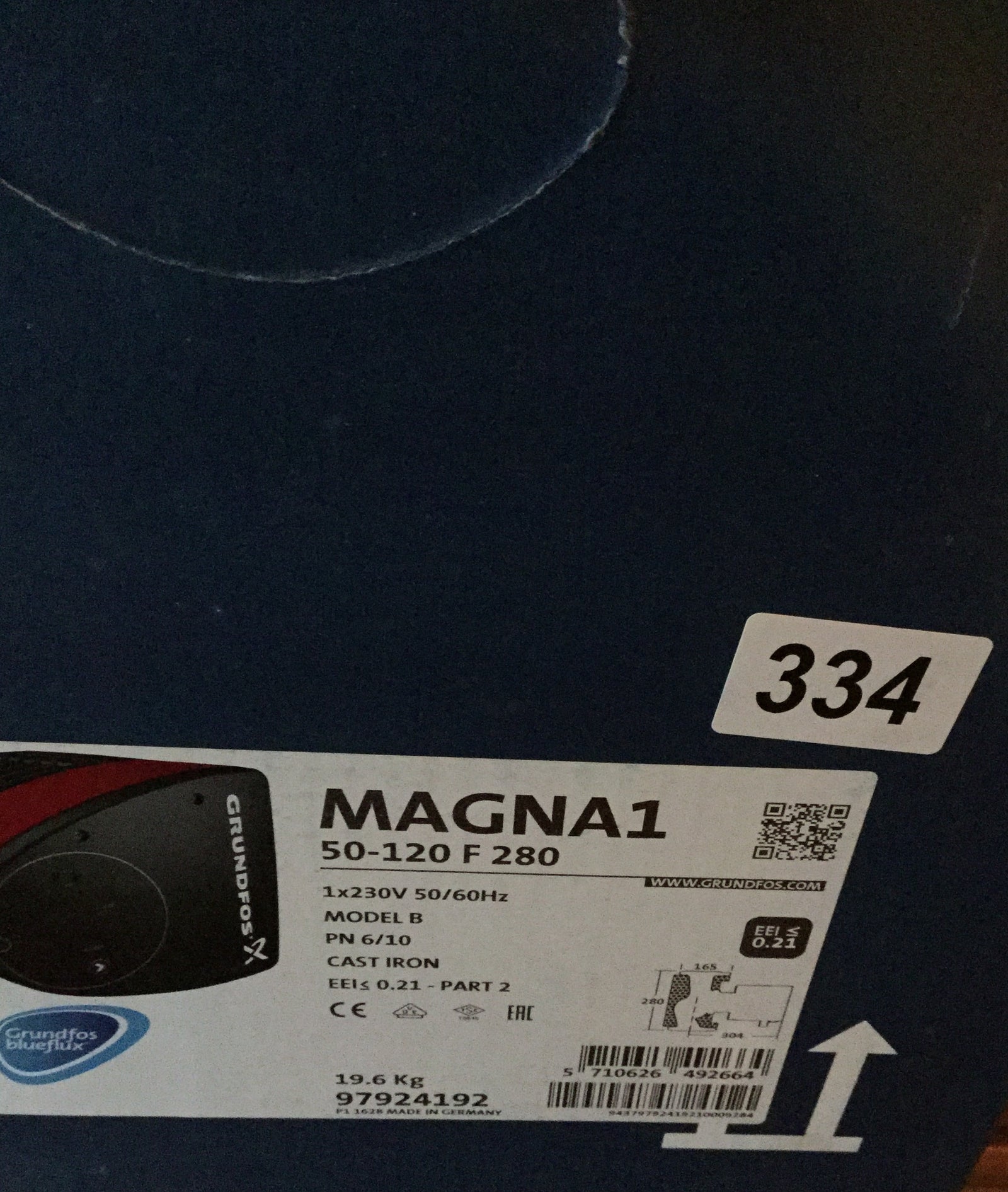 Grundfos MAGNA1 50-120F (280) 97924192 'A' Rated/EuP Ready Variable Speed #334