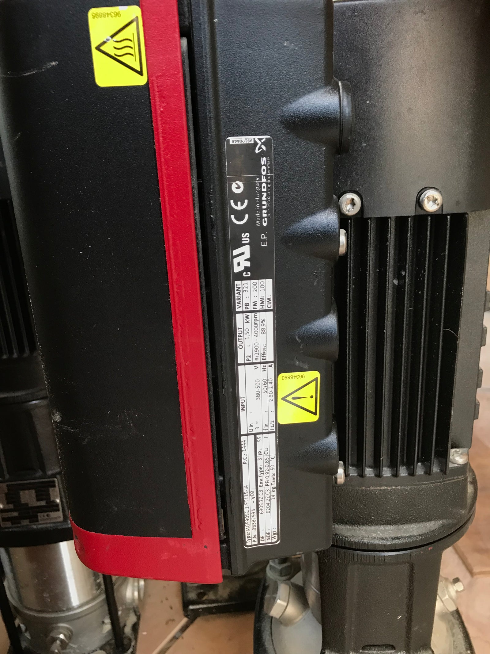 Grundfos CRIE 5-5 G-CA-I-E-HQQE - 98390202 Vertical Multistage Pump 415v  #1303