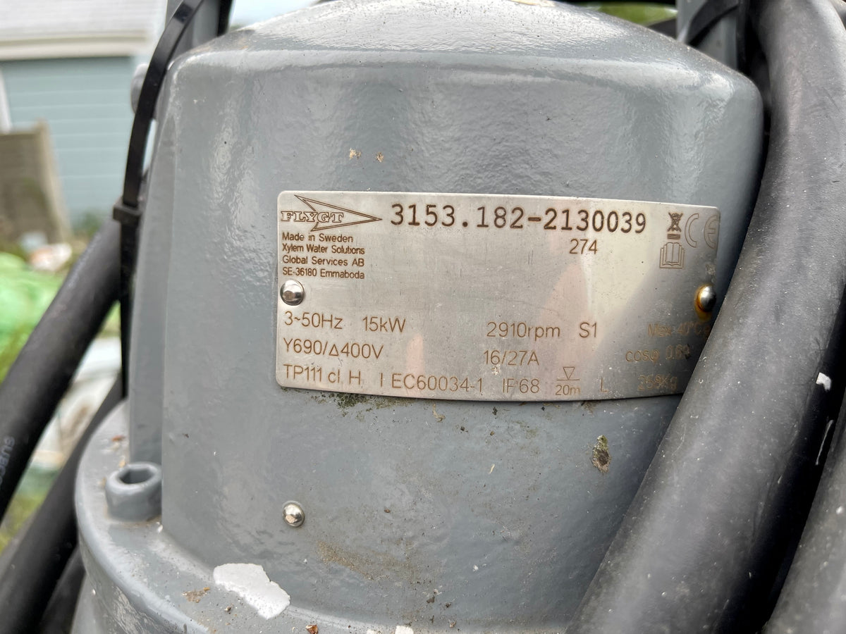 Flygt N 3153.182 SH 15kw 274 400v submersible sewage pump #3179