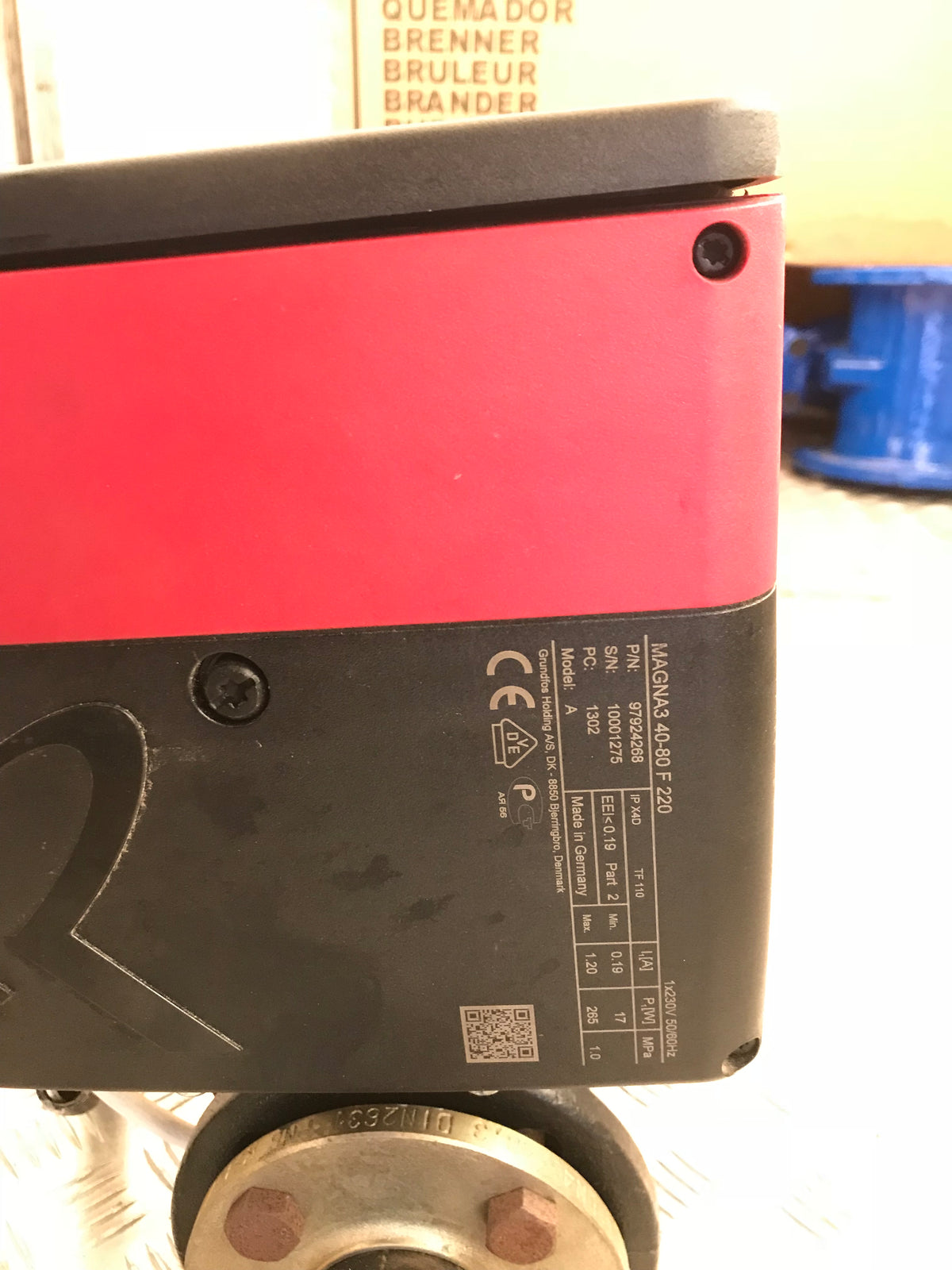 Grundfos MAGNA3 40-80F (220) Variable Speed Single Head Circulator 240V pump 97924268 #1385/2048 USED