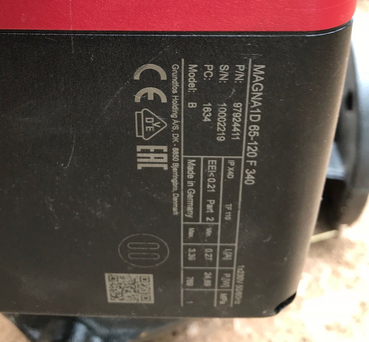 Grundfos MAGNA1 D 65-120 F Variable Speed Pump 240V 97924411 #1503 USED