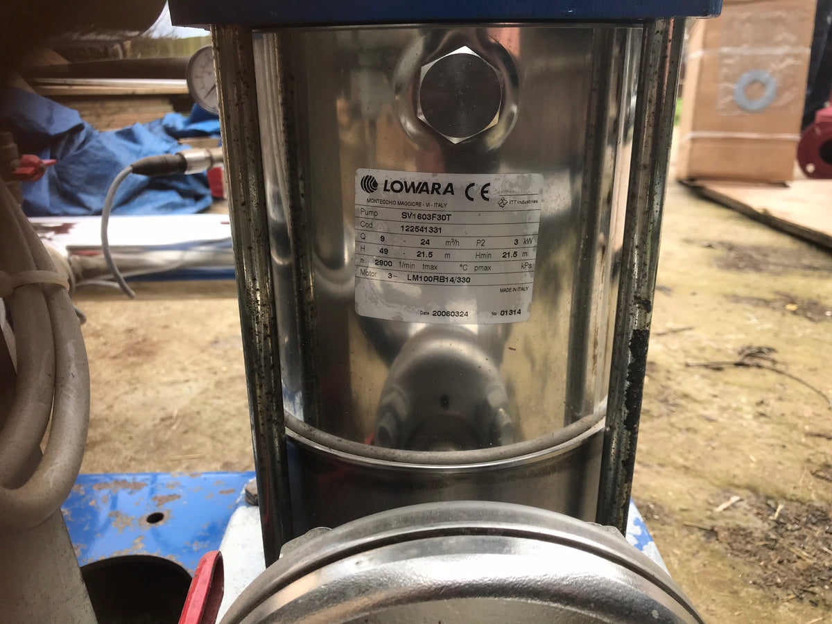 Lowara Hydrovar GHV20/SV1603F30T Variable Twin Pressure Booster pump Set 415v #804