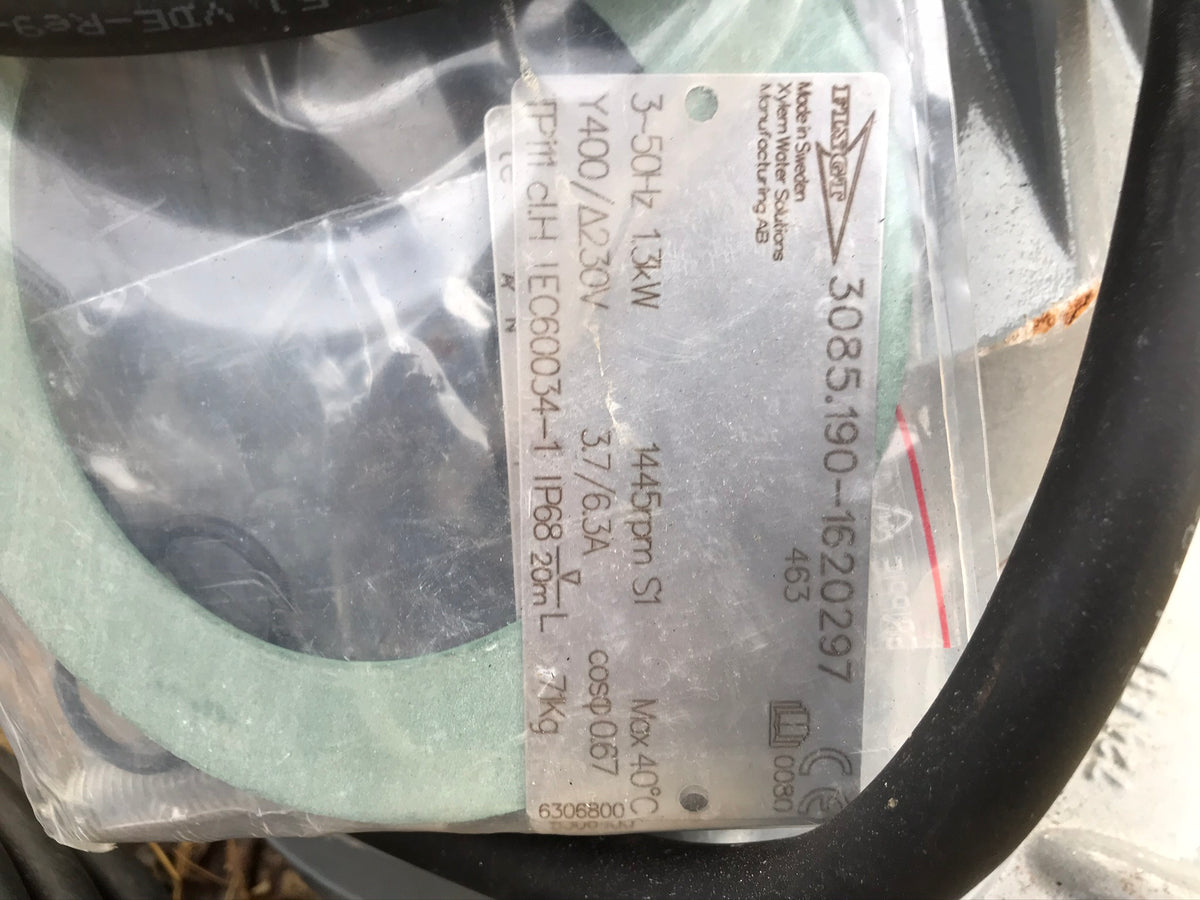 Flygt NP 3085.190 463 MT 1.3kw 400v submersible waste water pump #2134/2672