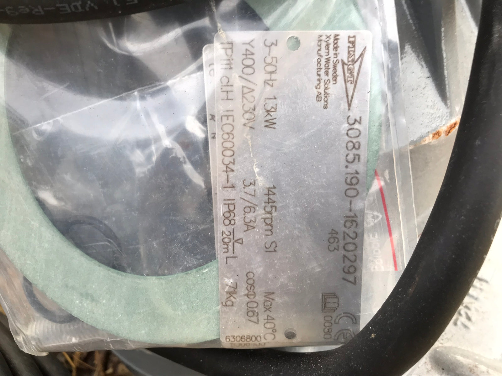 Flygt NP 3085.190 463 MT 1.3kw 400v submersible waste water pump #2134/2672