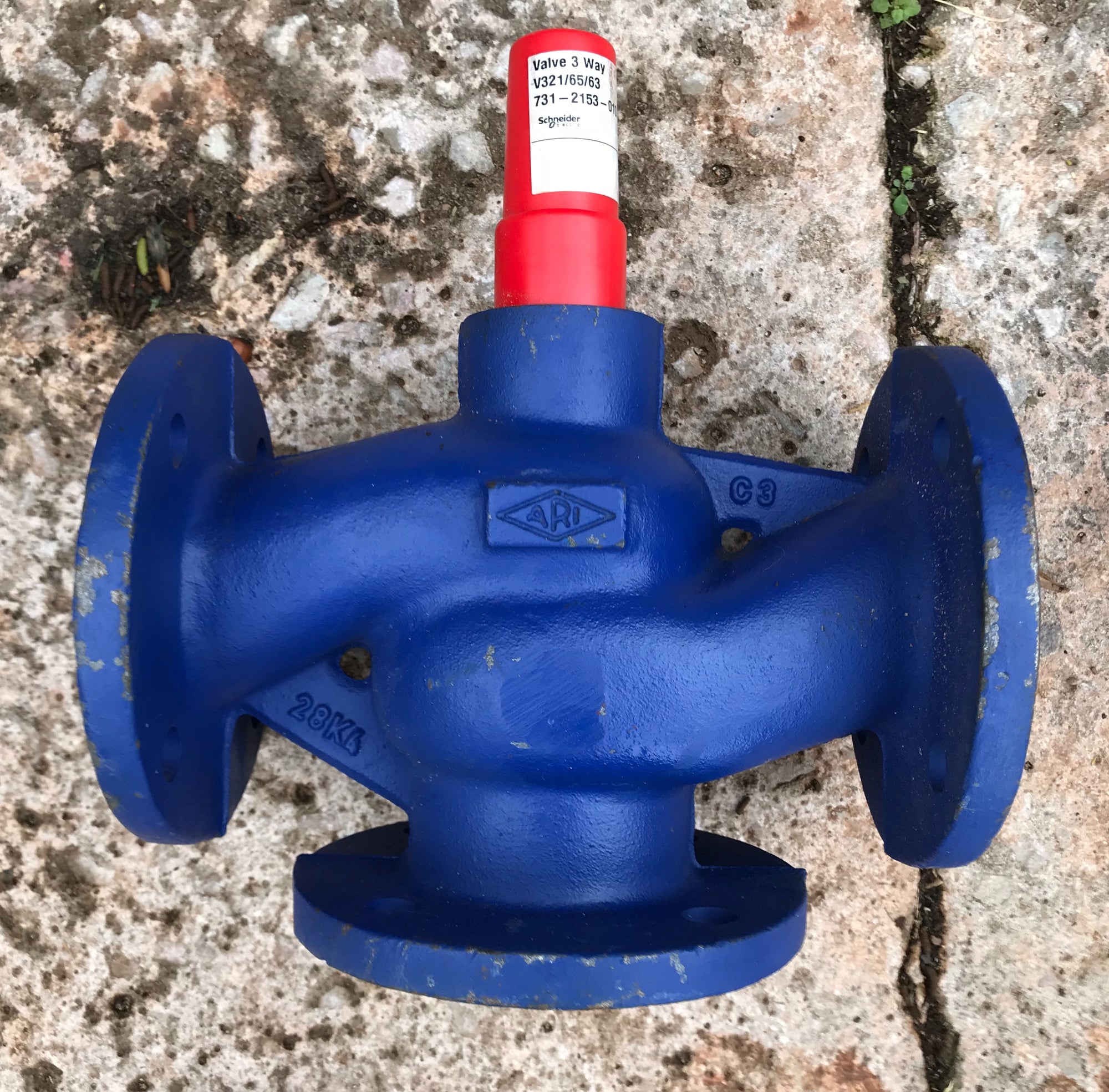 TAC Schneider V321/65/63 3 way DN65 Plug Mixing Valve Cast Iron 731-2153-010 ARI 28K4 C3 #1055