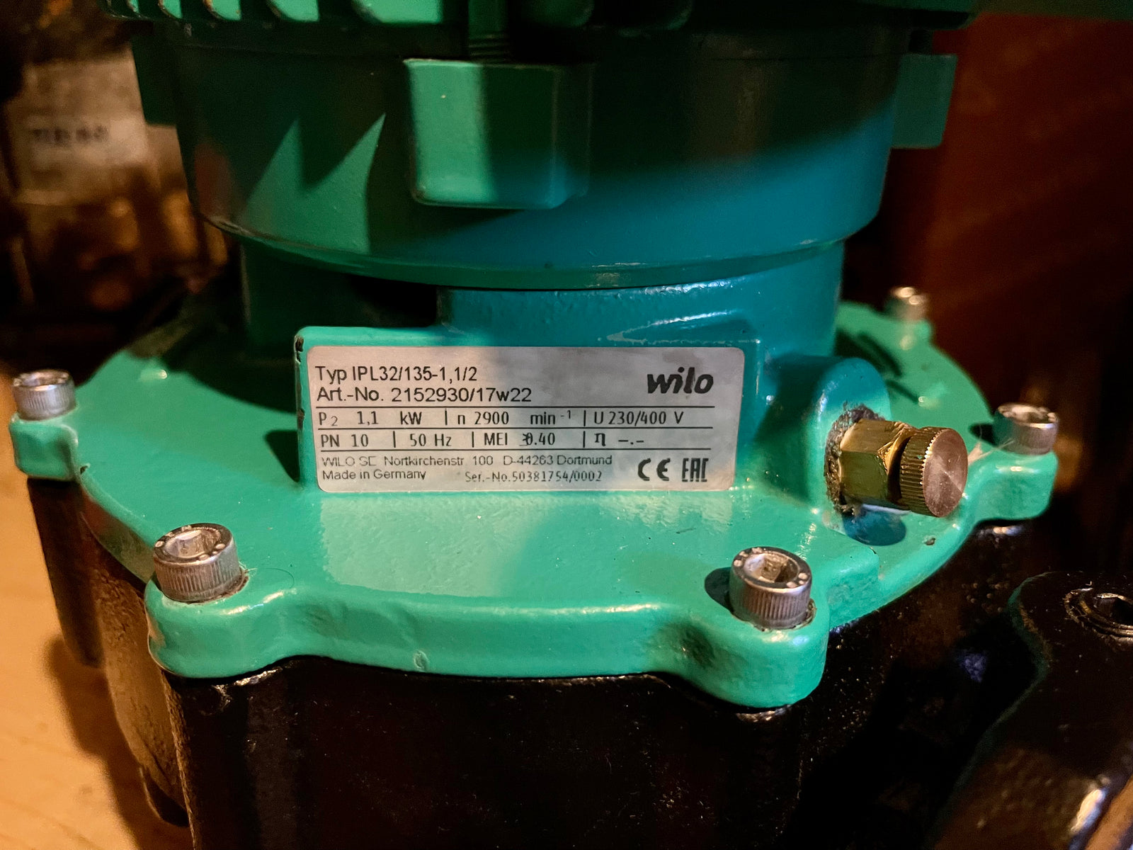 Wilo VeroLine IPL 32/135-1,1/2 2152930 415v DN32 Circulator Pump 1.1kw #2736