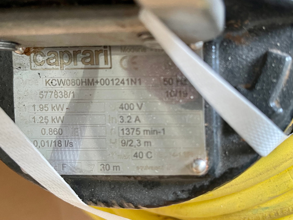 Caprari KCW080HM 001241N1 400V Submersible Sewage Pump 1.25kw DN80 #3013 VAT