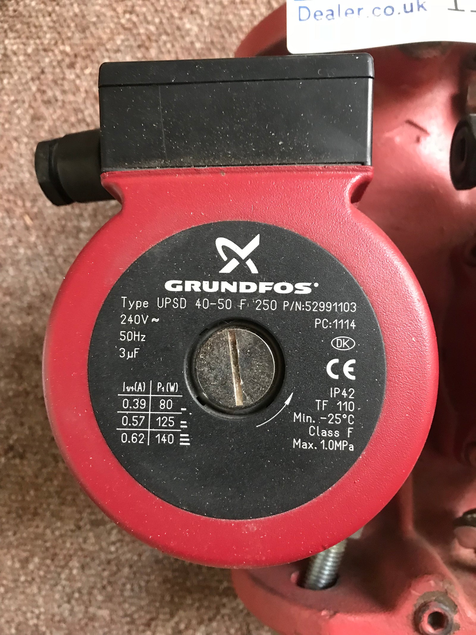 Grundfos UPS UPSD 40-50 F 250 Old Shape Replacement Head 240v 52991103 #1195 USED