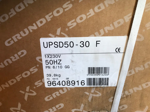 Grundfos UPSD 50-30 F 230V 96408916 Twin Head Circulating Pump #2663/3293