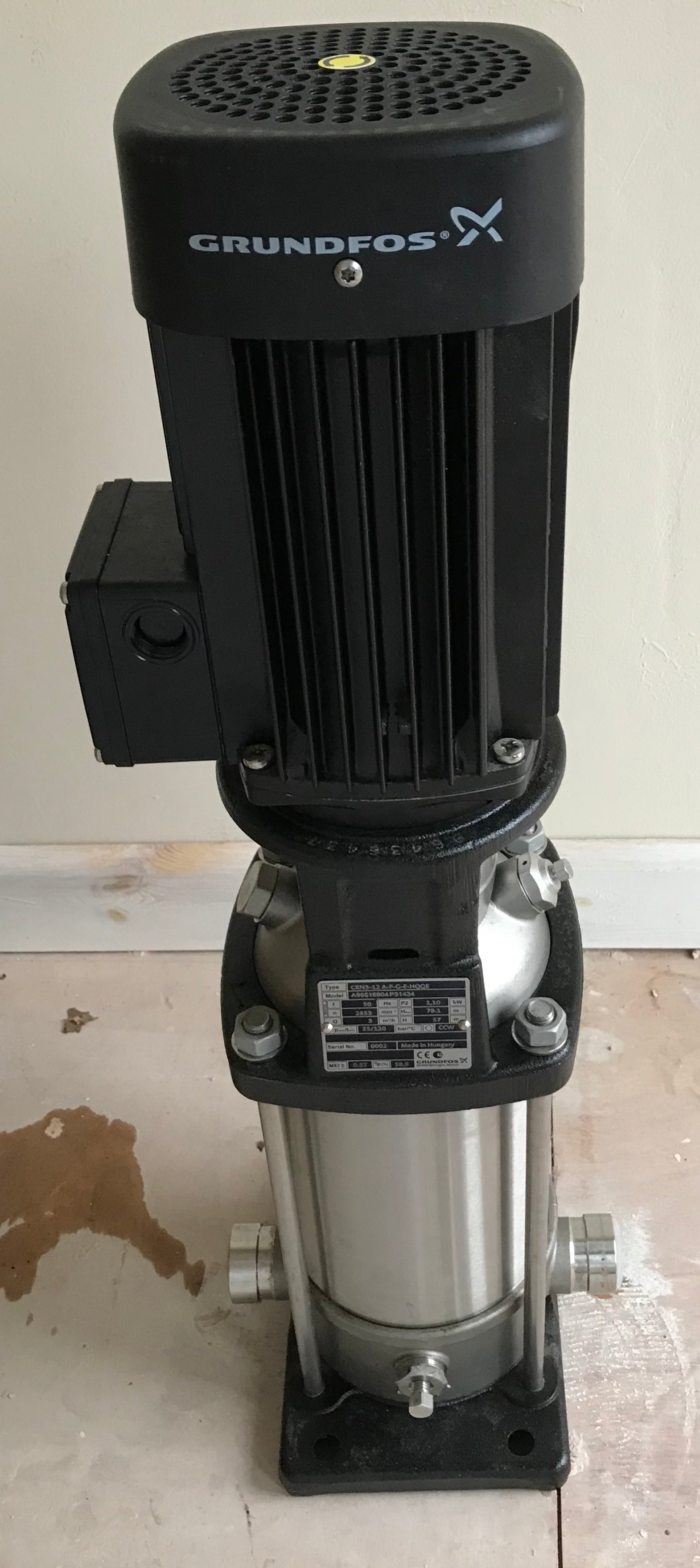 Grundfos CRN 3-12 A-P-G-E-HQQE  Vertical Multistage Pump 96516904 415v #1118