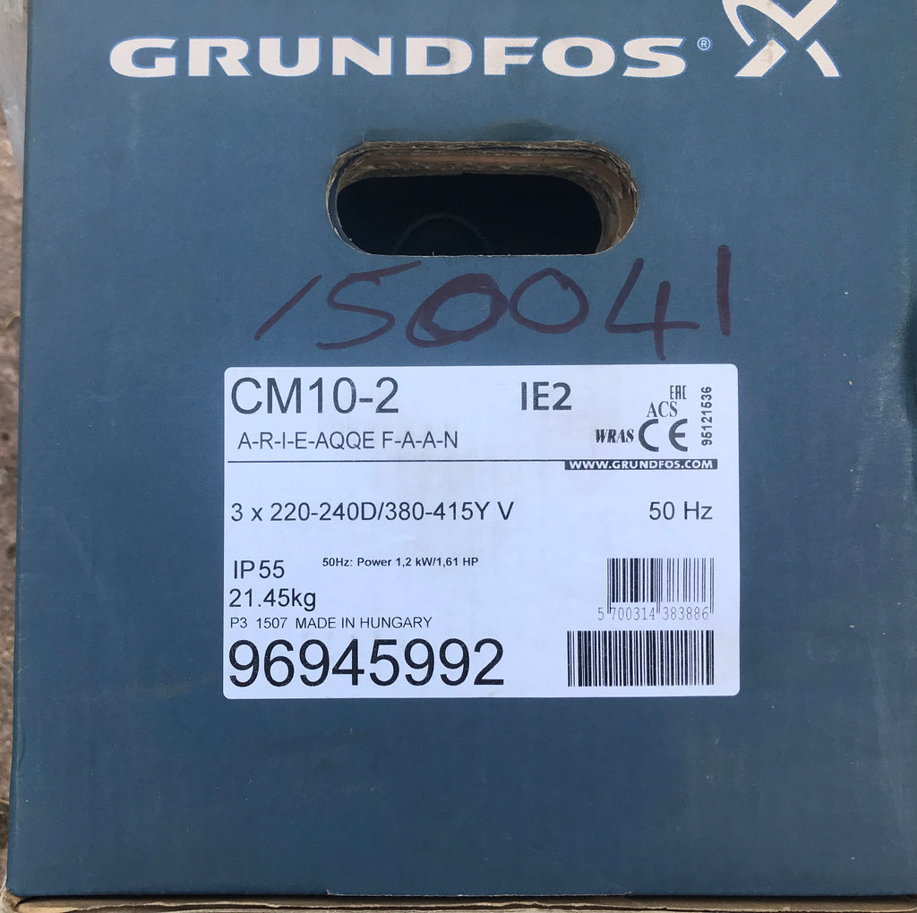 Grundfos CM 10-2 A R I E AQQE FAAN 96945992 Horizontal Multi-stage Pump 415V #1590