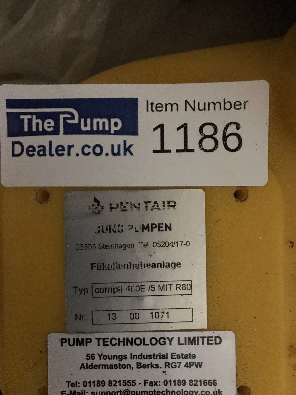 Pentair Jung Pumpen Compli 400E lifting station Waste water Pump Drain Sewage saniflo #1186