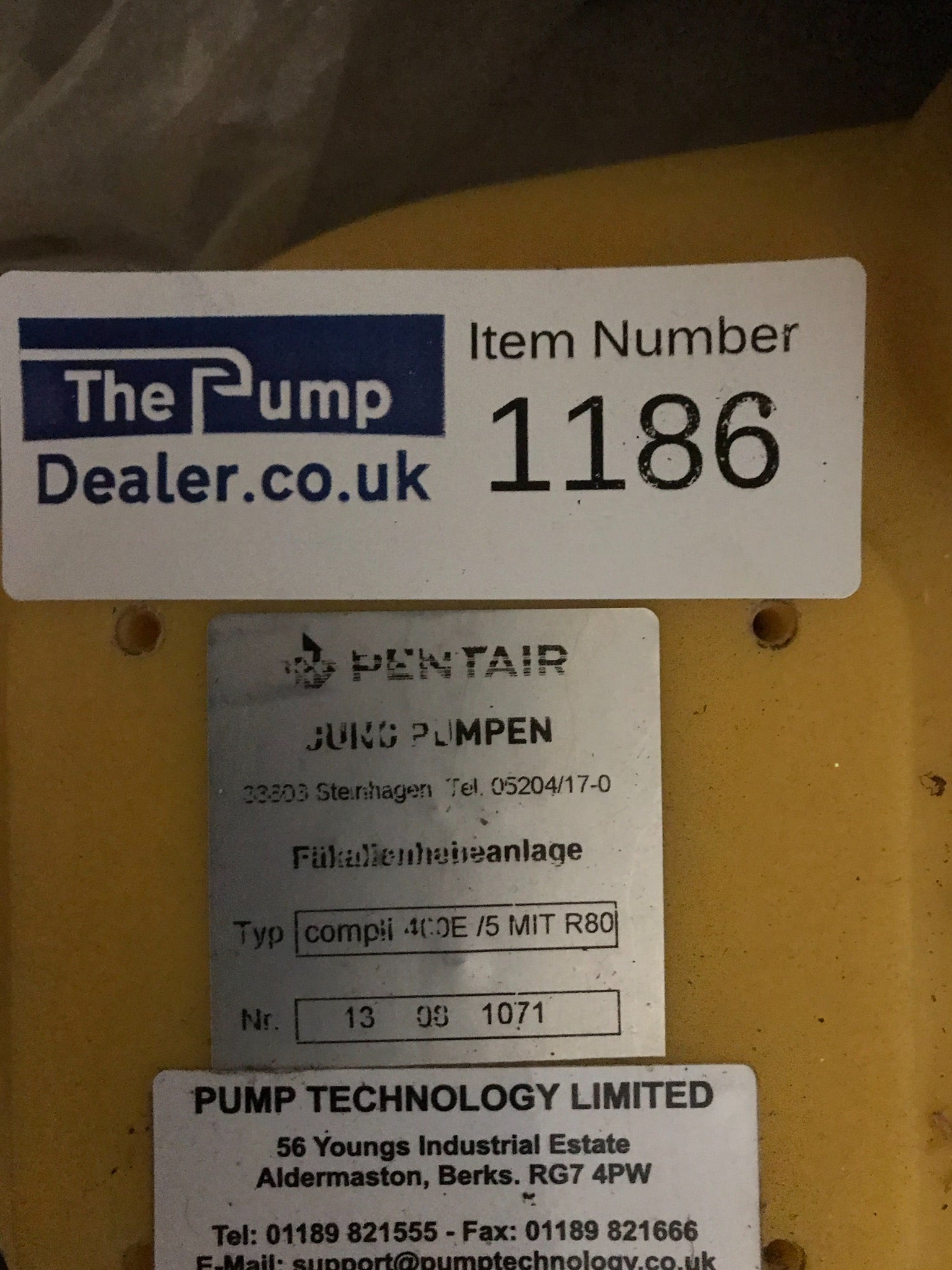 Pentair Jung Pumpen Compli 400E lifting station Waste water Pump Drain Sewage saniflo #1186