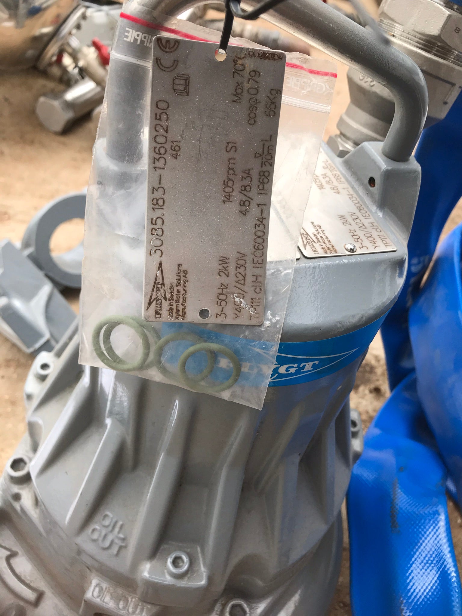 Flygt NP 3085.183 461 MT 2kw 400v  submersible waste water pump #970