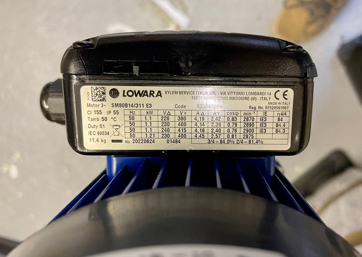 Lowara 1SV22 T011T/D 415V 1.1KW Vertical Multistage Pump 1016LC210 #3251