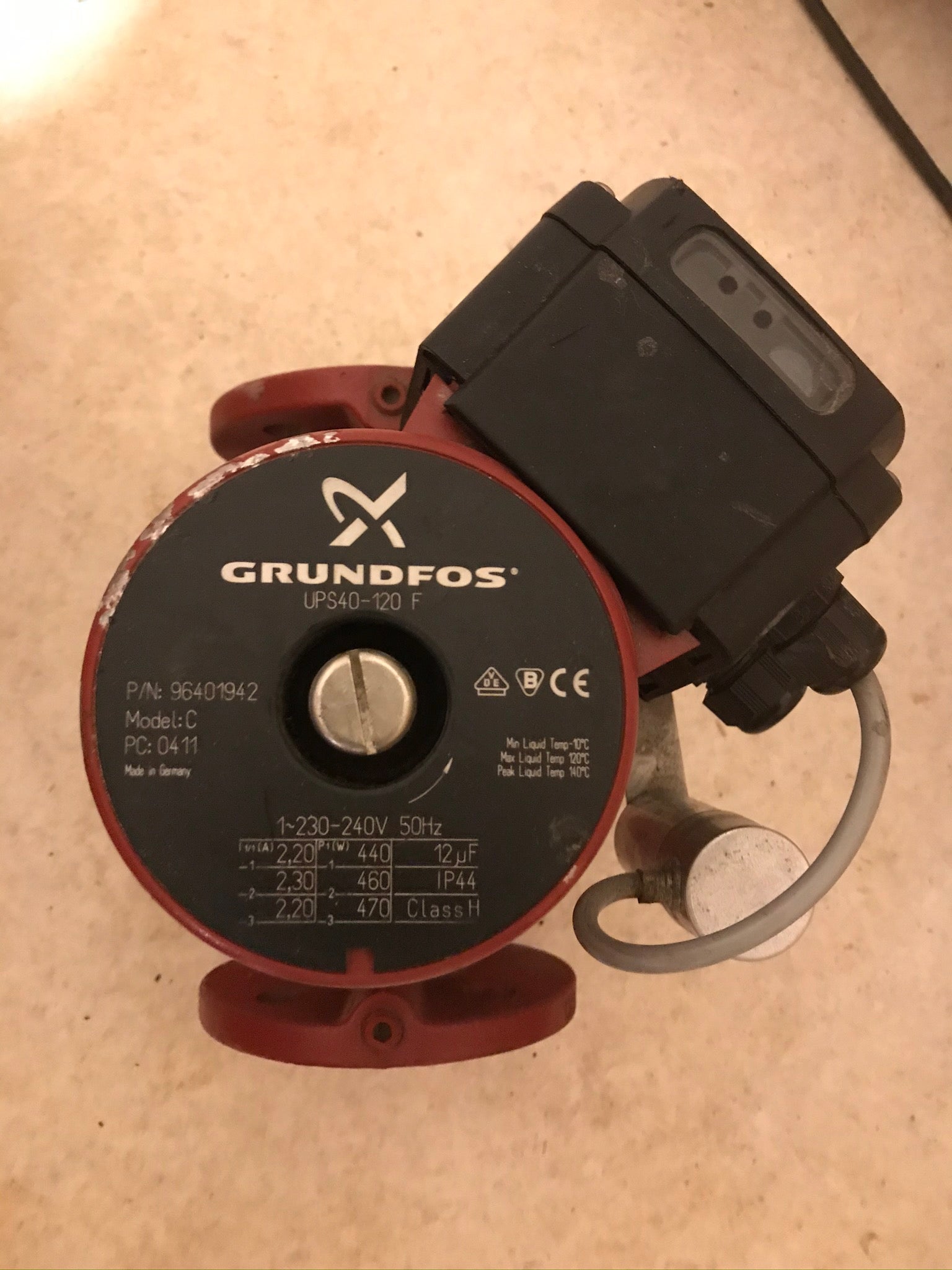 GRUNDFOS UPS 40-120 F 220 MODEL C 240V 96401942 PUMP Heating Circulator #2257