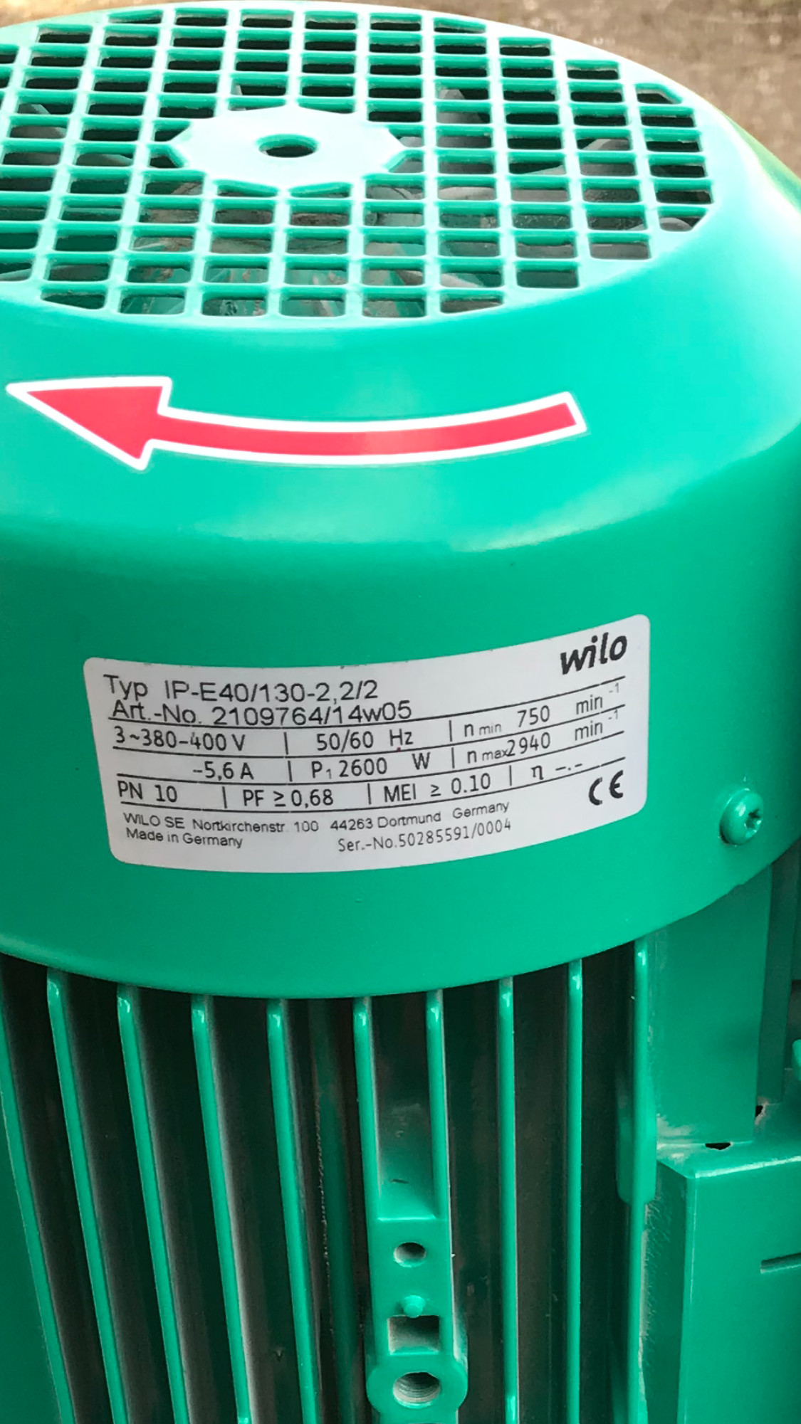 Wilo IP-E 40/130-2.2/2 2109764 Dn40 In Line Pump 415v #1279