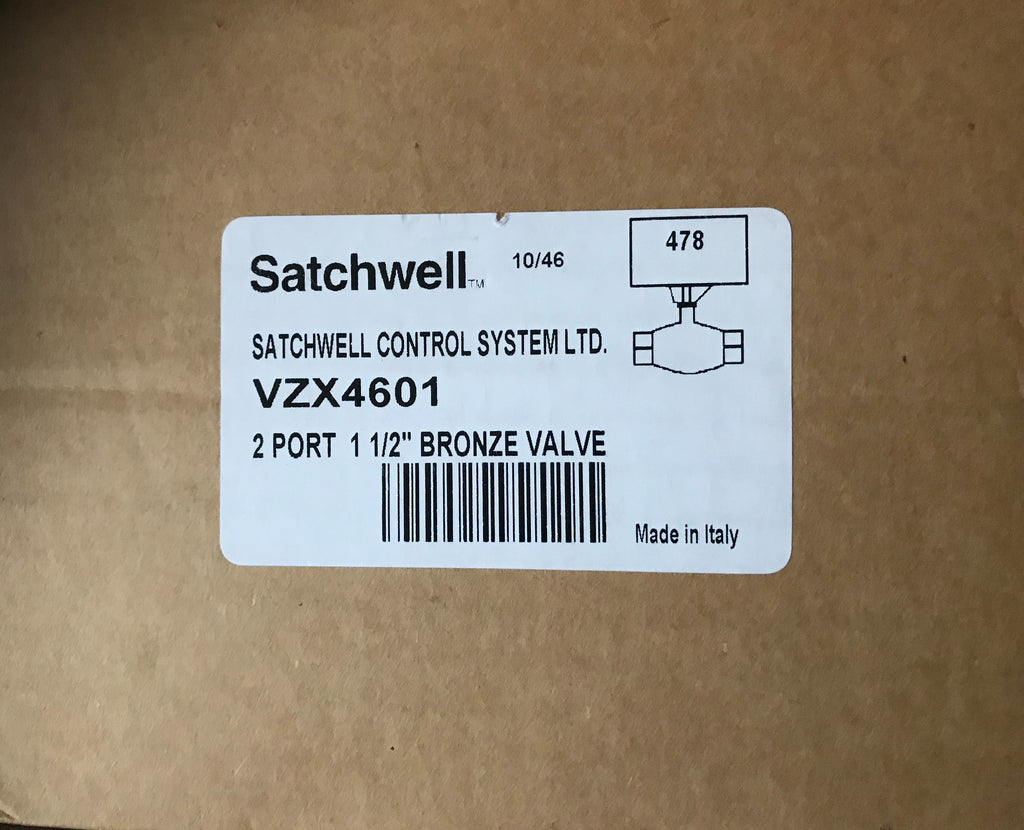 Satchwell Schneider VZX4601 2 Port Low Pressure 1 1/2" Hot Water Valve Bronze #1228