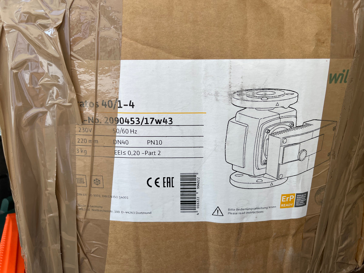 Wilo Stratos 40/1-4 Circulator Pump 240v DN40 220mm 2090453 #3190