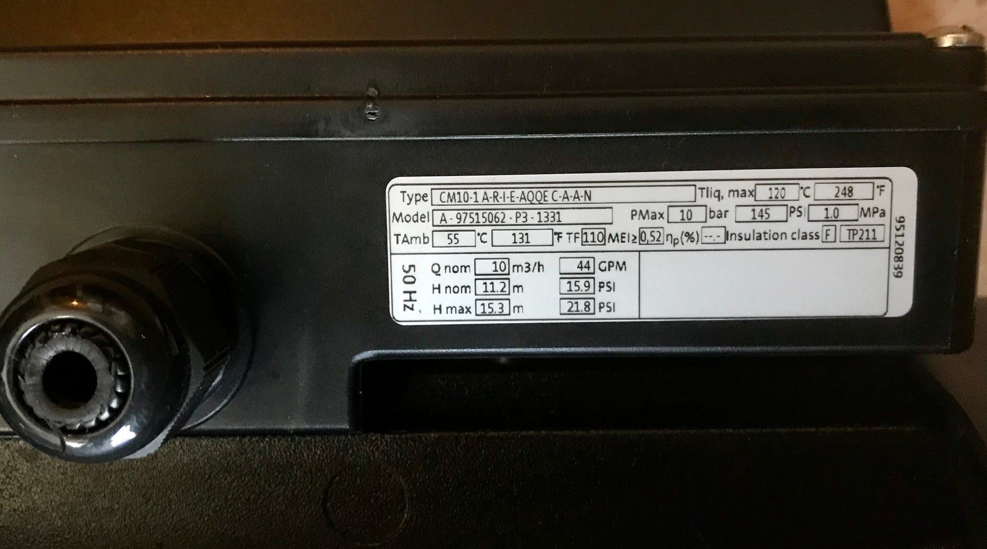 Grundfos CM 10-1 A R I E AQQE FAAN 97515062 Horizontal Multi-stage Pump 240v #2145