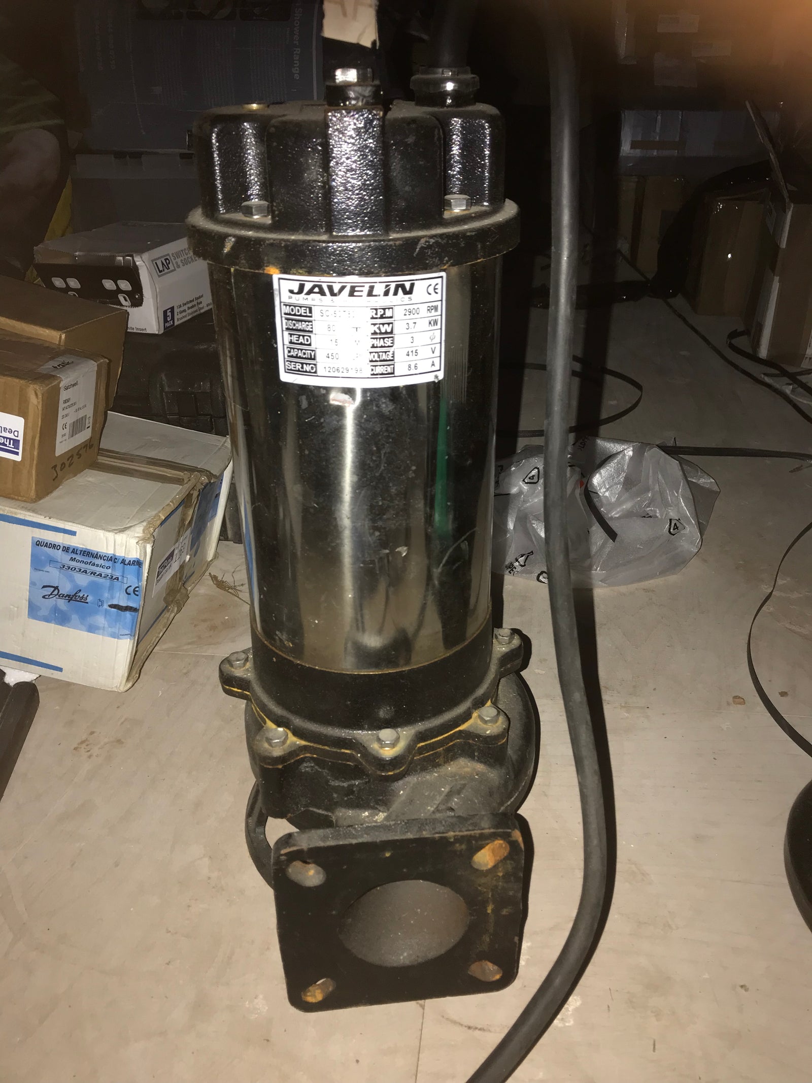 Javelin Stairs SC-50T80 submersible waste cutter Pump #1175