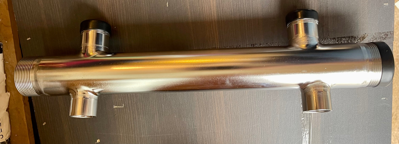 Stainless Steel Twin Booster Pump Set Outlet Manifold 304SS 1" to 2" BSP #3254 VAT