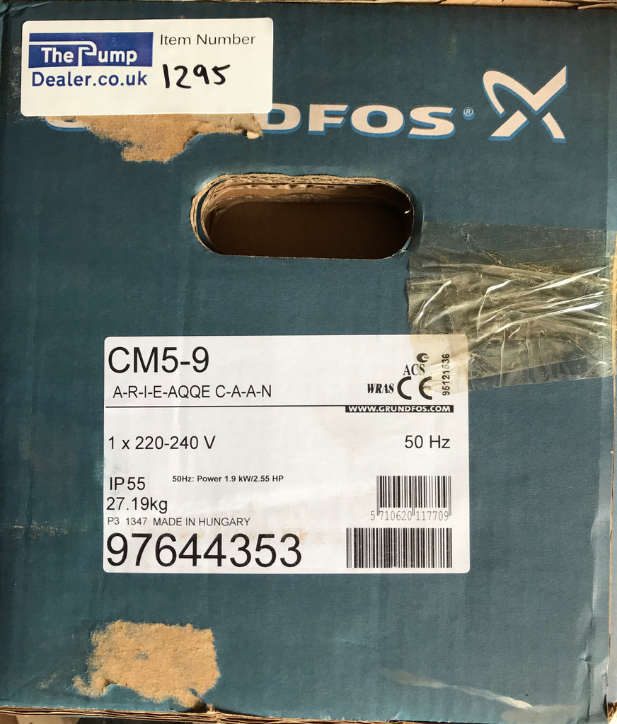 Grundfos CM 5-9-I A R I E AQQE CAAN Horizontal Multi-stage Booster Pump 240V #1295