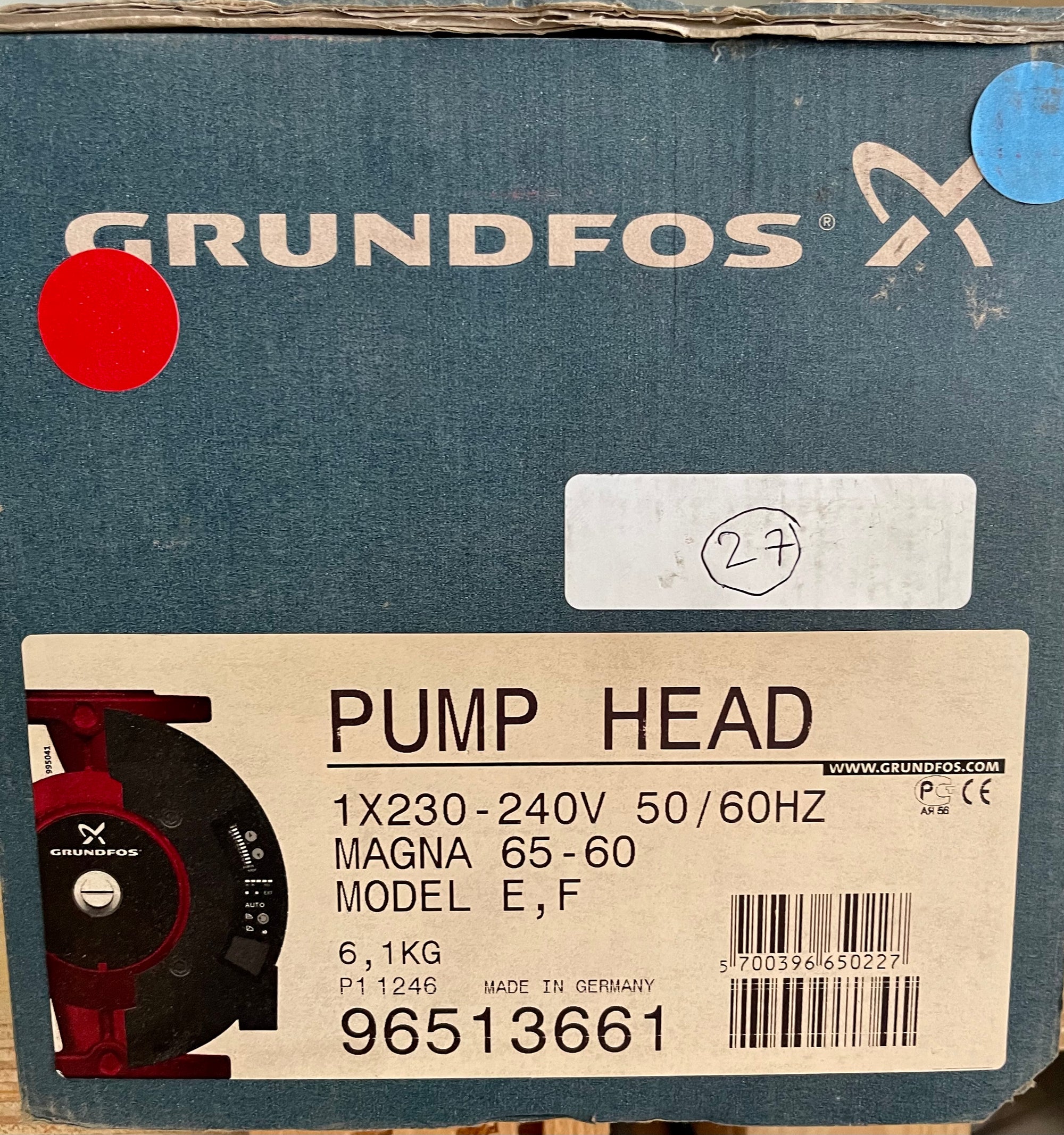 Grundfos Magna UPE D 65-60 Replacement Control Box Kit 96513661 240v #3023 VAT