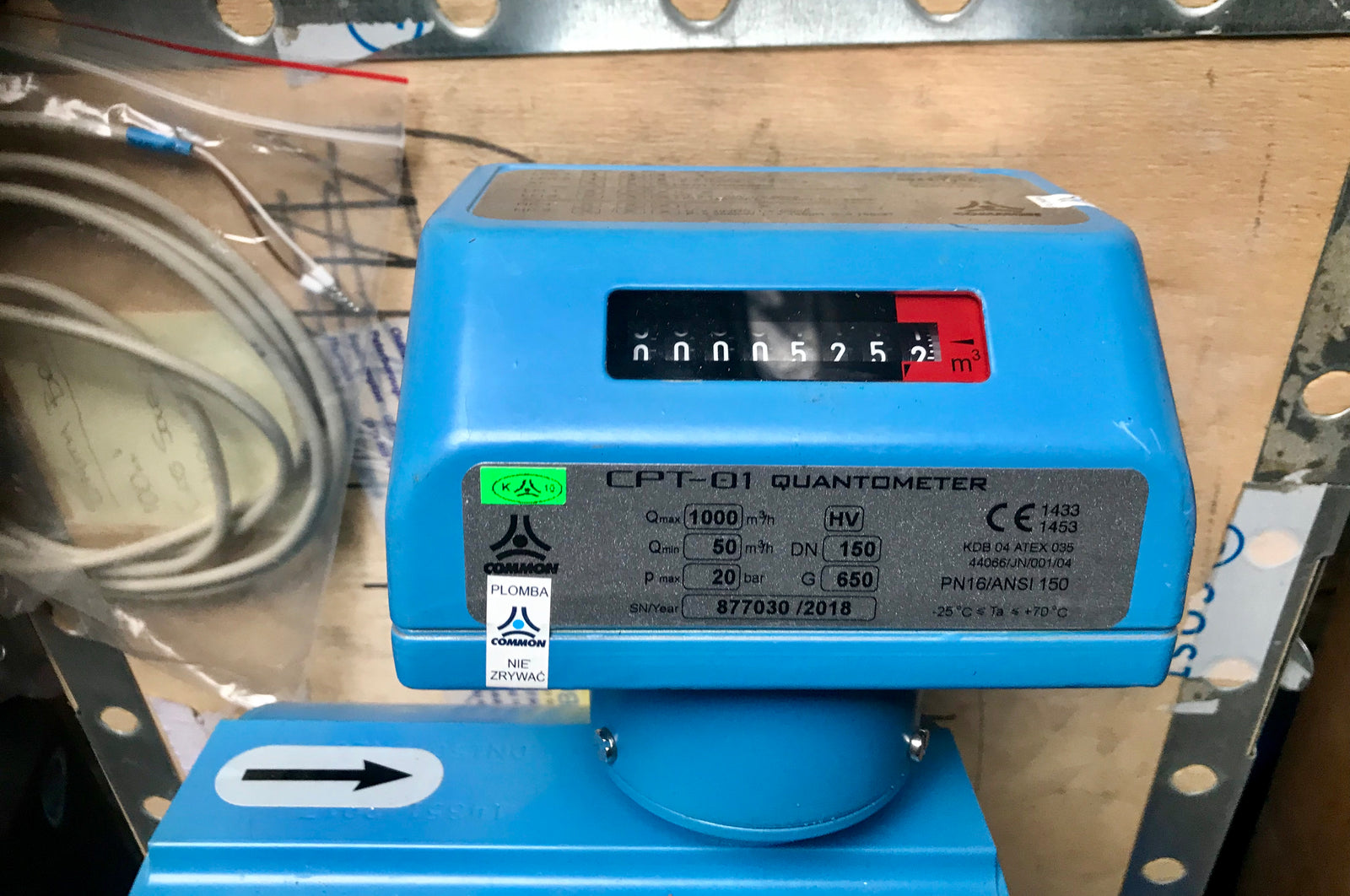 CPT-01 Common Quantometro Mechanical Gas Meter G650 DN150 in line turbine flanged pulsed #1419