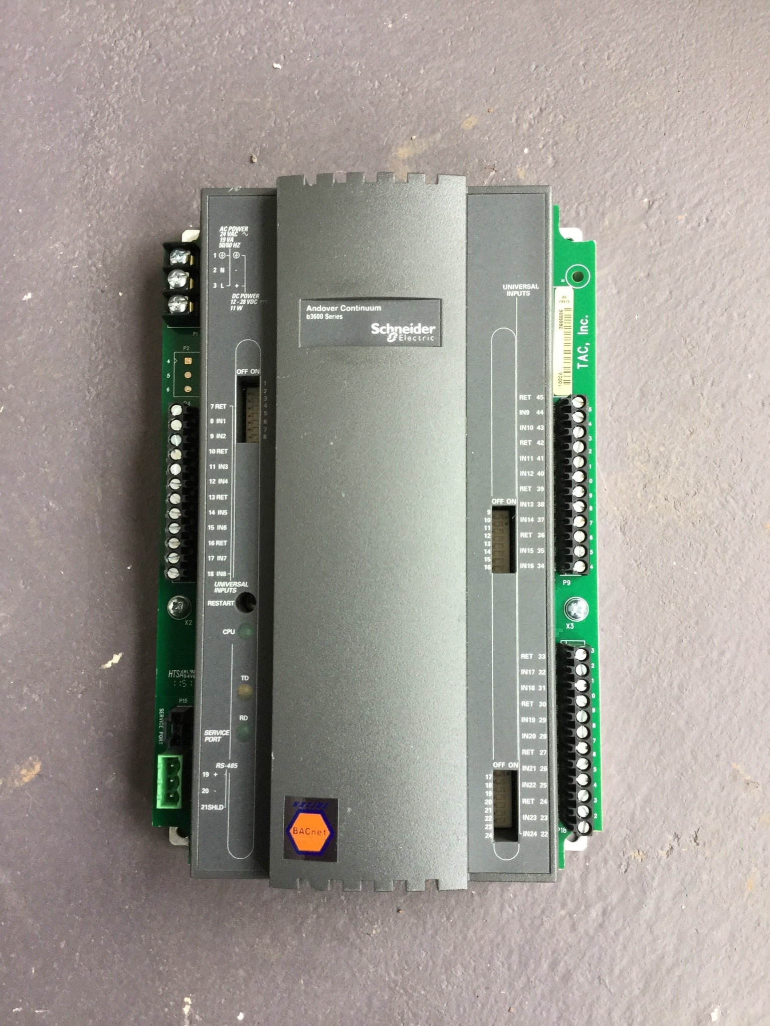 B3624 Bacnet Controller b3600 Series Andover Controls Schneider #737