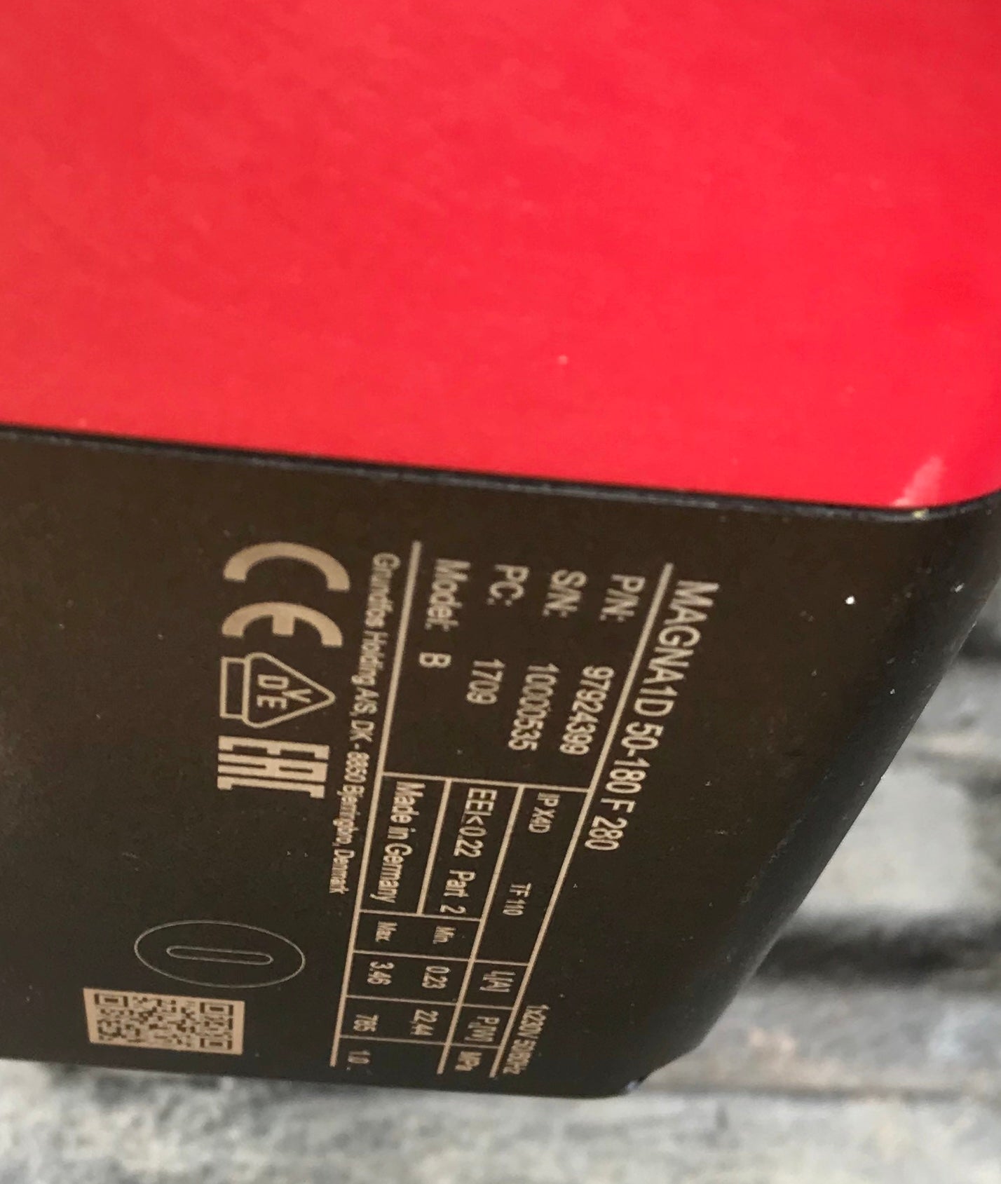 Grundfos Magna1 D 50-180 F 97924399 280mm Twin-Head Flanged Circulating Pump #1888 USED