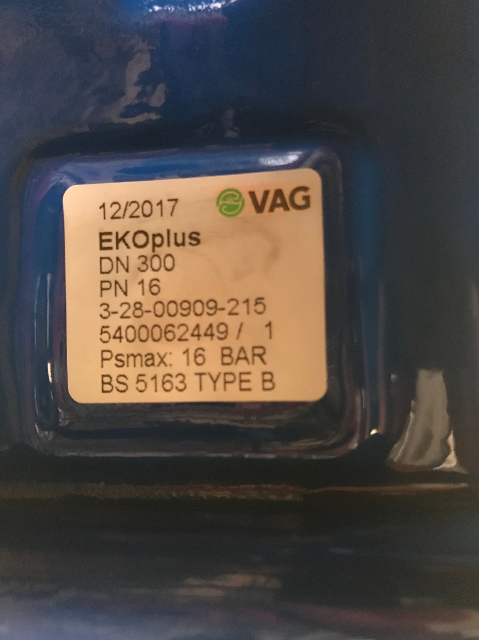 DN300 VAG EKO plus RESILIENT SEATED GATE VALVE, PN16 #1388