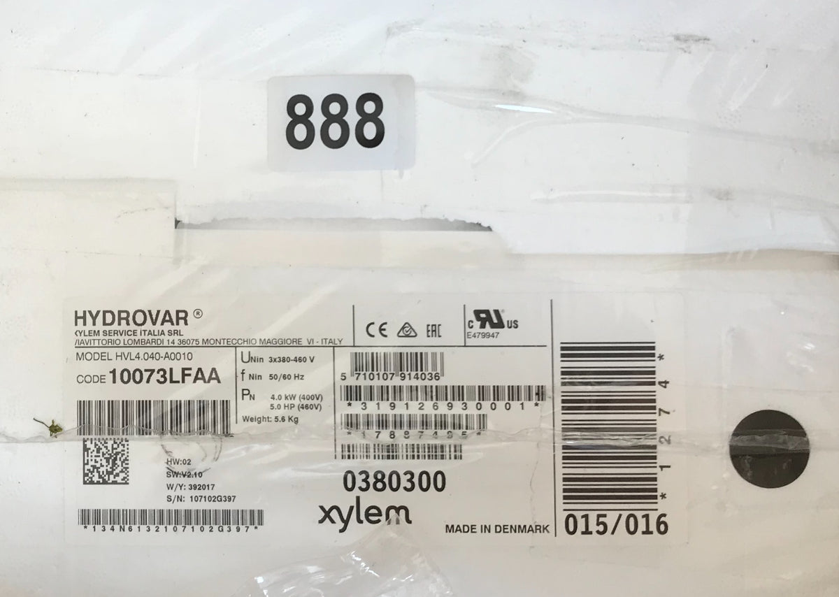 Lowara Hydrovar HVL4.040-A0010 4kw Variable Speed Drive