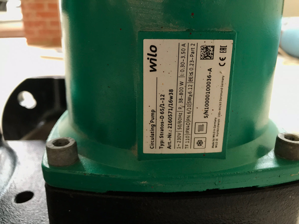 Wilo Stratos-D 65/1-12 1PH PN6/10 Pump - 2160571 #1116 USED