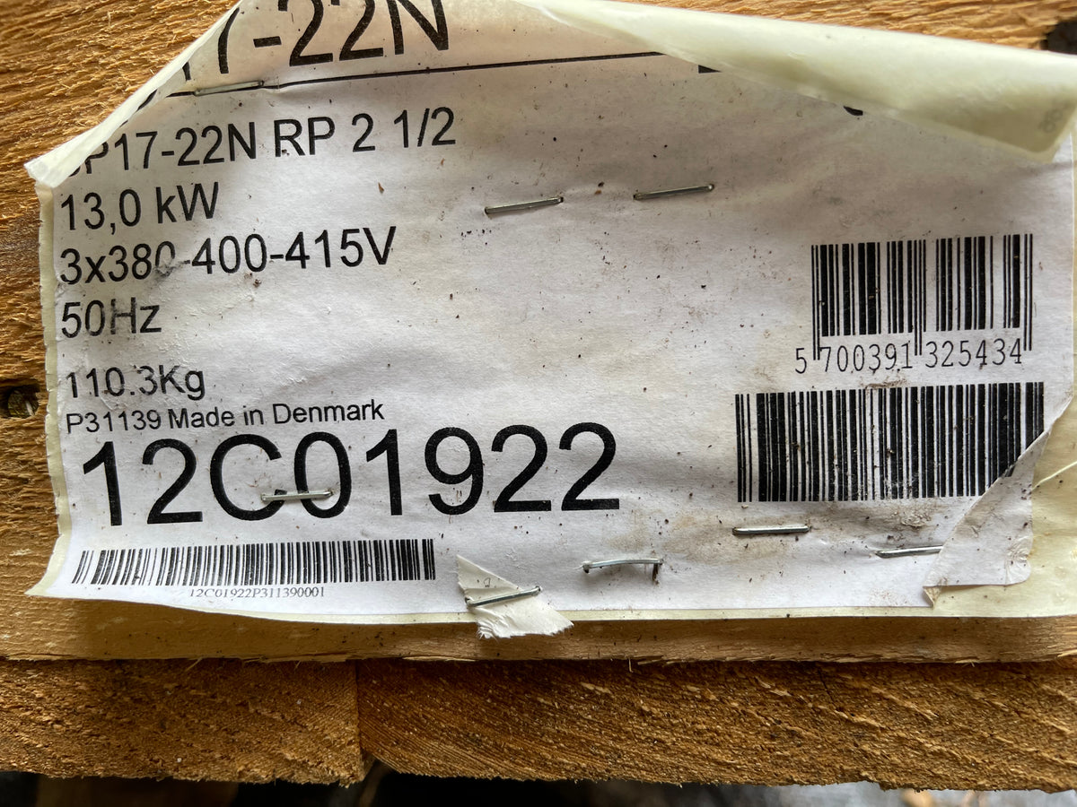 Grundfos SP 17-22N Borehole Pump 6" Rp 2 1/2" 13kW 12C01922 400v #2714 VAT