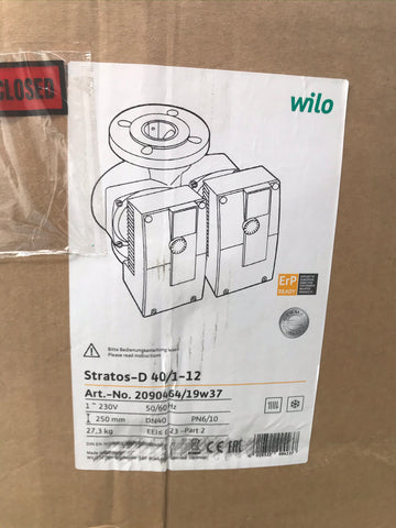 Wilo Stratos-D 40/1-12 1PH PN6/10 Pump - 2090464 #2106 Vat